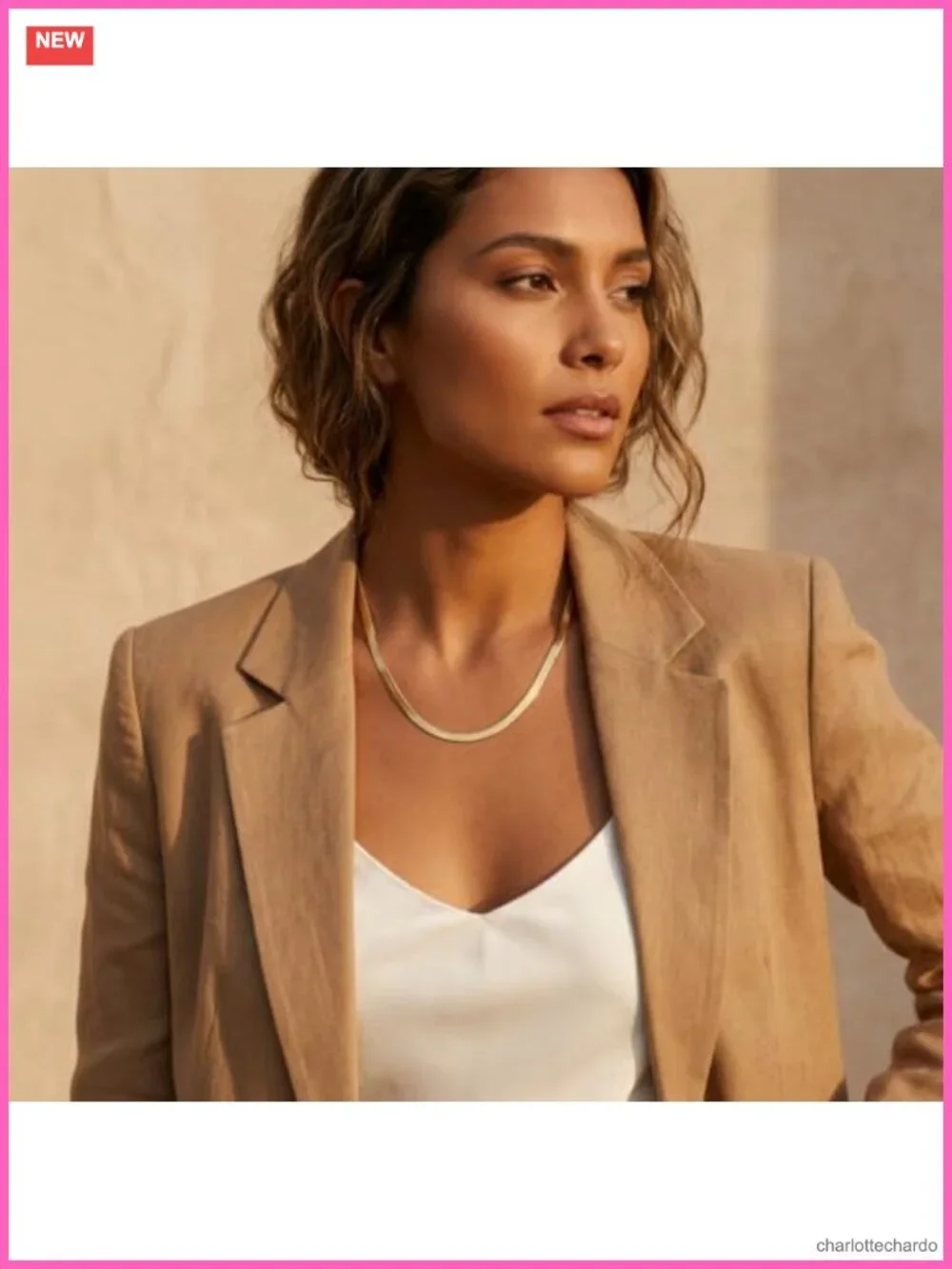Gold Plated Herringbone Necklace 2.5mm Adjustable Layering Chain